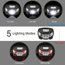 USB charging headlight LED headlight with red warning function outdoor wate P2Y7