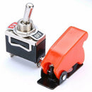 Durable ON/OFF SPST Toggle Metal Lever Car Dash Light+Missile Cover  Top