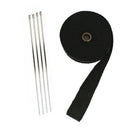 Exhaust Manifolds Fiberglass Heat Wrap Tape Thermal Wrap Black 1.5'' X 5M & Ties