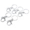10X Big Lobster Clasp Hooks Keychain Split Ring Short Chain Key Ring DIY F Bj