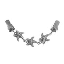 Beach Chain Collar Clips Women Cardigan Sweater Pin Jewelry Gift (Starfish) A