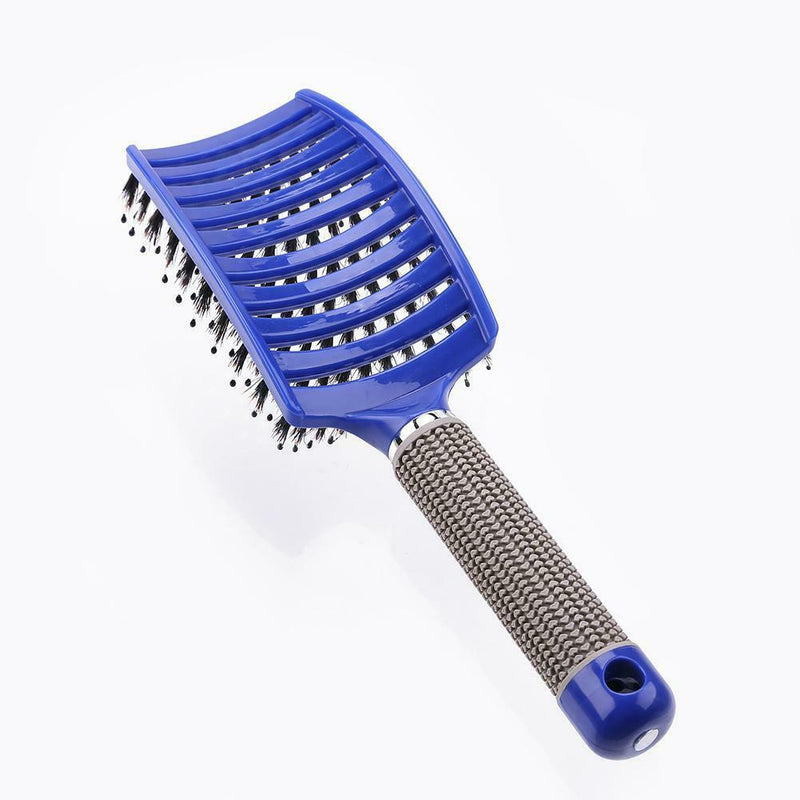 Hair Scalp Massage Comb Anti-Static Straight Curly Hair Styling Brush(Blue A