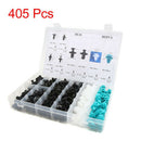 405pcs 8 Type Plastic Car Door Panel Bumper Push Pin Rivet Fasteners Trim Clips