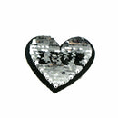 love heart reversible change color sequins sew on patches for clothes patch  Z