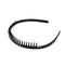 1pc Unisex Plastic Headband with Non-Slip Teeth Comb Black DIY Hair Styling Hoop