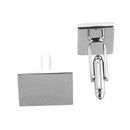 1 Pair Stainless Steel Cufflinks Cuff Links 0.59x0.43"
