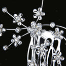 Bridesmaid Crystal Flower Hair Slide Comb Wedding Tiara Headpiece Jewelry