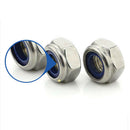 M3 x 0.5mm 304 Stainless Steel Nylock Nylon Insert Hex Lock Nuts 50pcs O5O1