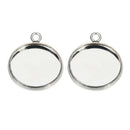 40x 12mm Cabochon Cameo Base Tray Setting Bezel Blank for DIY Jewelry Making