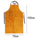 Full Cowhide Leather Electric Welding Apron Bib Blacksmith Apron Yellow Ele G8W8