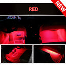 Car Decorative Light Lamps LED4x9 LED Red Charge Interior Accessories Foot Well
