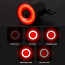 Bicycle Smart Brake Sensing LED Tail Light Safety Bike Rechargeable Rear Lamp