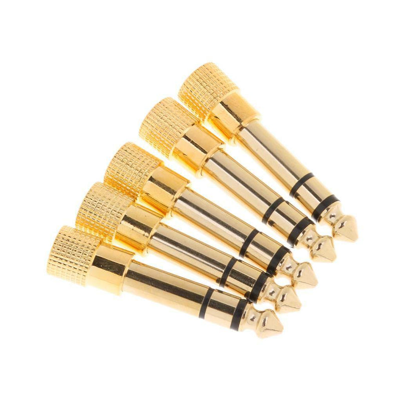 5pieces 6.3mm 1/4" Male Plug to 3.5mm 1/8" Female Jack Stereo Audio Adapter