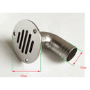 Marine Boat Yatch Deck Drain Scupper 38mm Tube Fixed Cover Stainless Steel