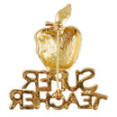 Red Super Teacher Xmas Gift Unisex With Crystal Brooch Pin Show Your Love  Gw