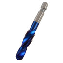 6Pcs 1/4 Hex Shank Hss Metric Thread Tap Hss Drill Bits Spiral Tap Hand Scr