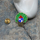 Creative Cartoon Tree House Brooch Badge Jacket Lapel Women Men Coat Pins A