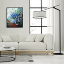 DIY Digital Canvas Blue Garden Oil Picture By Number Kits Art Modern Decor