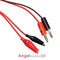 1 Pair Alligator Testing Cord Lead Clip to Banana Plug for Multimeter Test