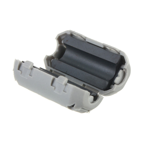 5pcs 3.5mm Noise Suppressor EMI RFI Clip Choke Ferrite Core Cable Filter Grey Tw