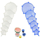 12 Pcs Silicone Stretch Lids Various Sizes Food Storage Lid Saver Covers Wr N2M2