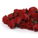 50pcs 3cm Artificial Silk Rose Bud Flower Heads Wedding Home DIY Decor Craft Red