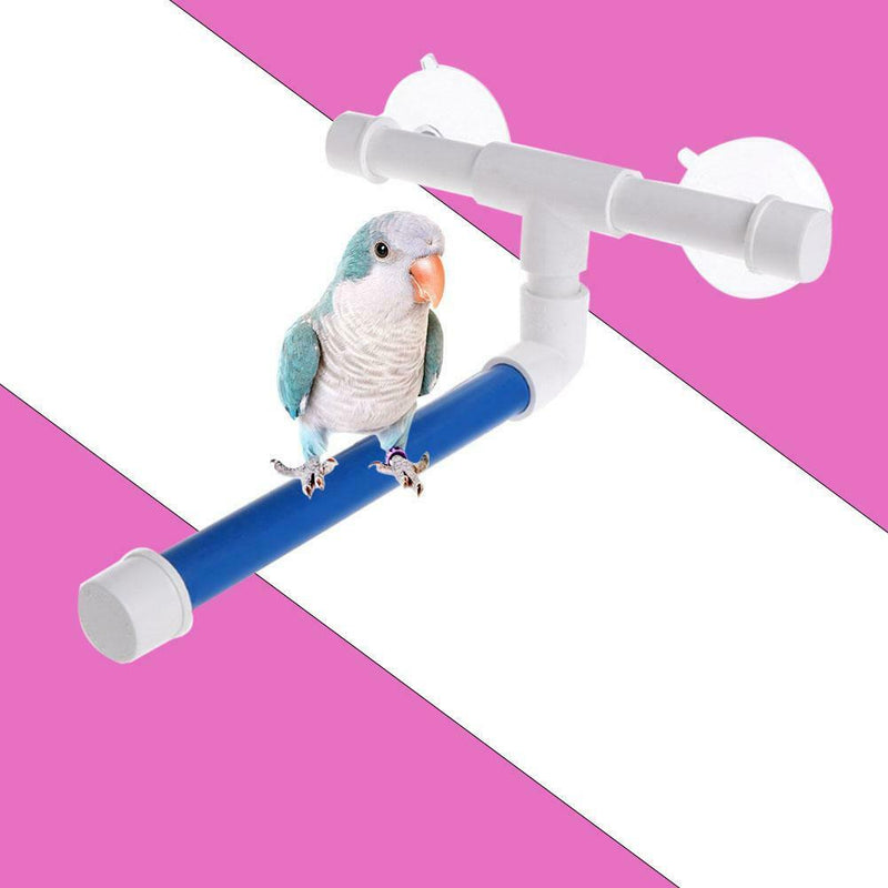 Pet Parrot Bird Standing Platform Rack Wall Shelf Bath Shower Stand Toys