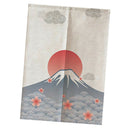 Door Noren Curtains Kitchen Short Cotton Linen Tapestry Sunrise 85x90cm