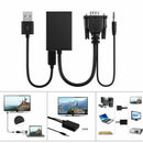 VGA Male To HDMI Output 1080P HD + HDTV Video USB Cable Cord Converter A YCI