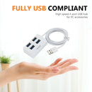 4 Ports USB 2.0 HUB Splitter Adapter External Converter for Desktop (White)