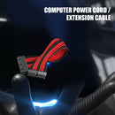 Power Extension Cable Kit ATX 4+4Pin EPS 8Pin PCI-e 6Pin PCI-e (Black+Red)