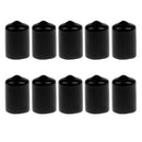 10 Pieces 13mm Pool Billiard Cue Tip Rubber Protector Replacement Tip Black