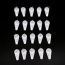 Hard Wall Picture Frame Plastic Hooks Hangers 4-Pin Small Pack of 20 White  JR