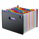 Expanding File Folder 24 Pockets, black Accordion A4 folder C4Y7