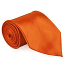 Wedding Party,Evening Mens Woven Silk Tie, Hanky & Cufflinks Set -Orange