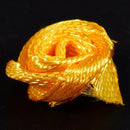 100PCS/Lot Mini Handmade Satin Rose Ribbon Rosettes Fabric Flower Appliques P6P6