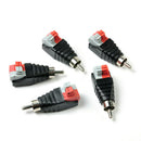 Electronic Speaker Wire A/V Cable to Audio Male RCA-Connector Adapter Press Plug