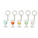 1XFake Wineglass Key Chain Keyring Creative Gift Decoration Lanyard Keychain LJ