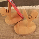 1X(Universal Unique Wooden Kufung Style Cellphone Holder Stand Bracket For