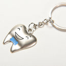 1 Pair Smiling Tooth Lover Keychain Key Ring Keyfob Girl Boy Creative Gift HotLJ