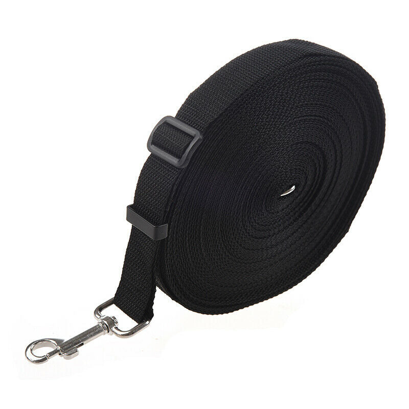 black 20m Long Dog Puppy Pet Puppy Training Obedience Lead Leash X3L5