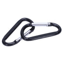 2 Pcs 3" Long Black Aluminum Spring Loaded Gate Carabiners Hooks A4X5