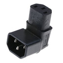 Down angled IEC adapter,right angled IEC 320 C14 to C13 for TV wall moun OZ