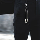 Unisex Punk Metal Wallet Belt Chain Rock Pants Keychain Pin Ring Clip Keyring`US