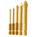 5 Pcs Hex Shank Glass & Tile Drill Bit Set, Drill Bit Glass Tile,3mm, 4mm,  P6L6
