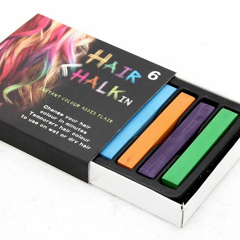 New 6 pcs Painting Non-toxic Temporary Diy Hair Chalk Dye Soft Pastels Salo H1J4