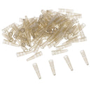 100pcs Translucent Brown Tail Rubber Cone Tubes For Saftey Lead Clips 17mm