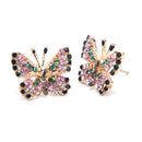 Fashion Women Colorful Crystal Butterfly Drop Dangle Earrings Statement Jewelsp