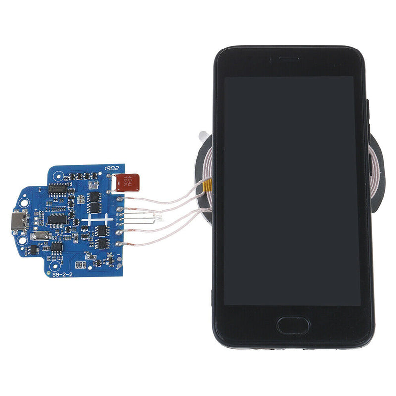 7.5W S9Fast Charging Wireless Charger PCBA Circuit Board With Dual 2Coil GreenBX