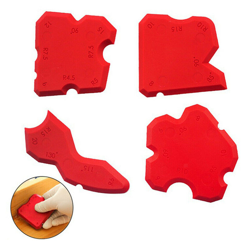 Silicone Sealant Spreader Finishing Tool Applicator Tiling Tool Set Of 4pcs